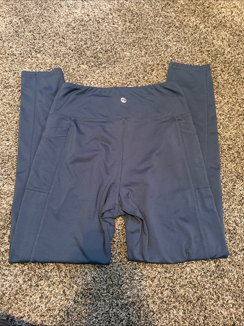 dip Navy Blue High-Waist Leggings with Side Pockets